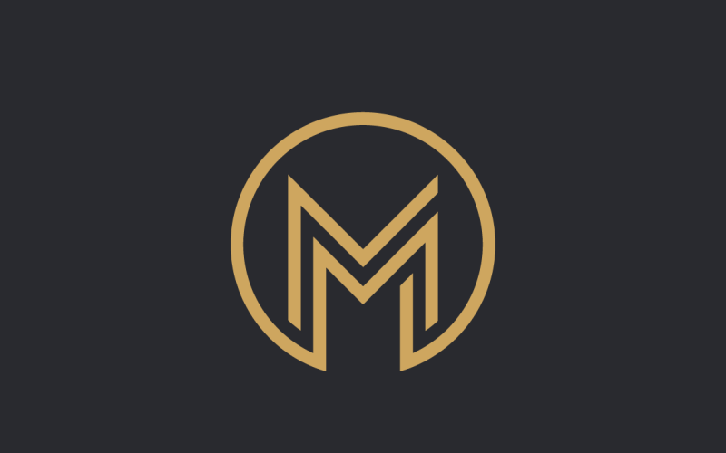 Logo M Letter Elegant Black Gold Graphic by PiGeometric · Creative Fabrica