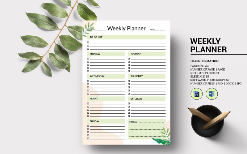 Printable Personal Weekly Planner