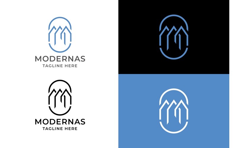 Profesionální moderní realitní písmeno M Logo
