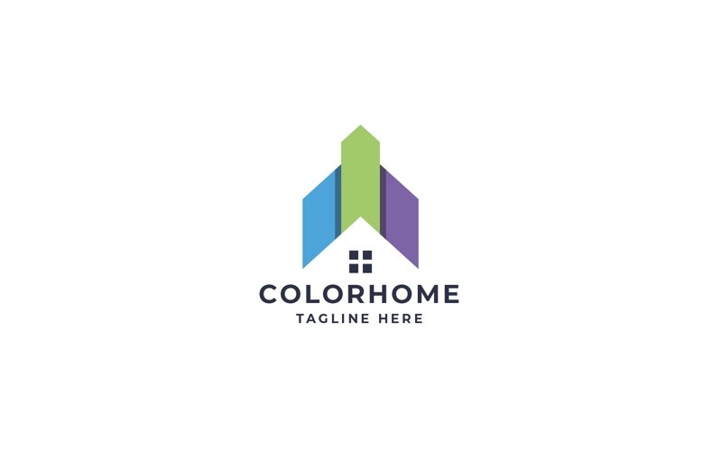 Professzionális színes otthoni logó