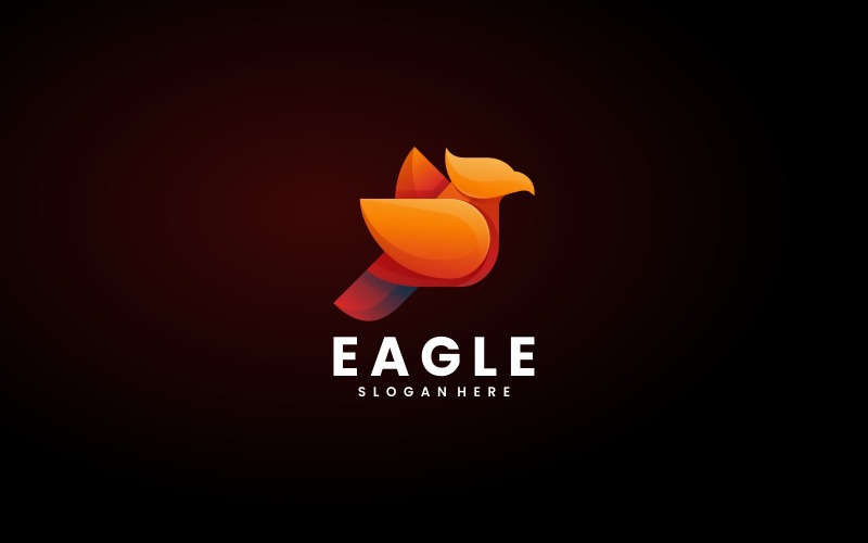 Vector Eagle Gradiënt Logo Ontwerp