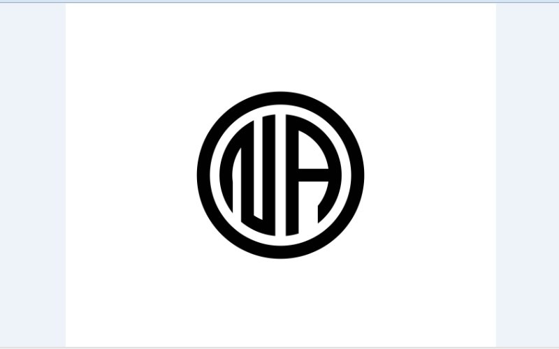 Векторний шаблон дизайну логотипу NA