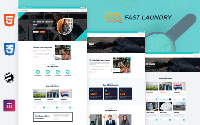 Fast Laundry - Schoonmaakdiensten WordPress Thema