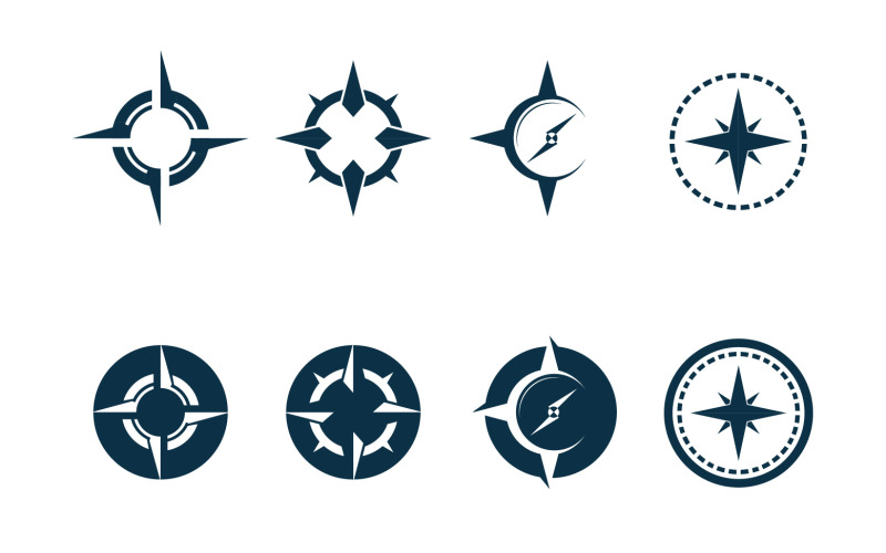 Kompas Logo A Symbol Ikona Vektor 2