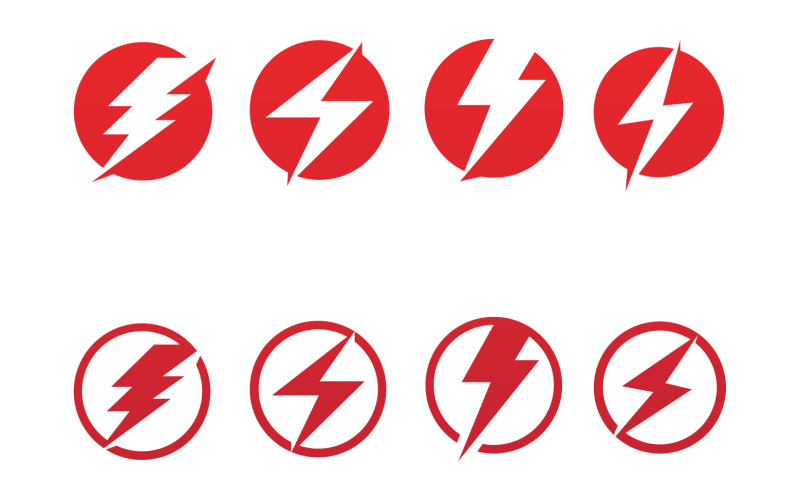 Logo Flash Thunderbolt e vettore di simboli V2