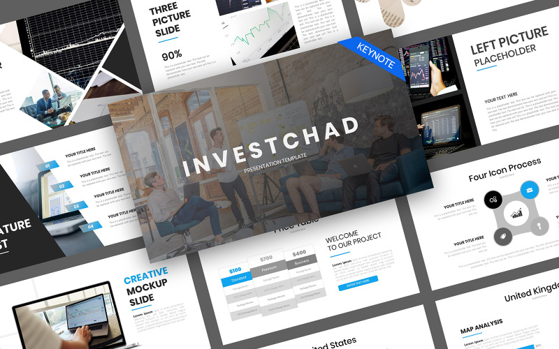 Modello di presentazione aziendale di InvestChad