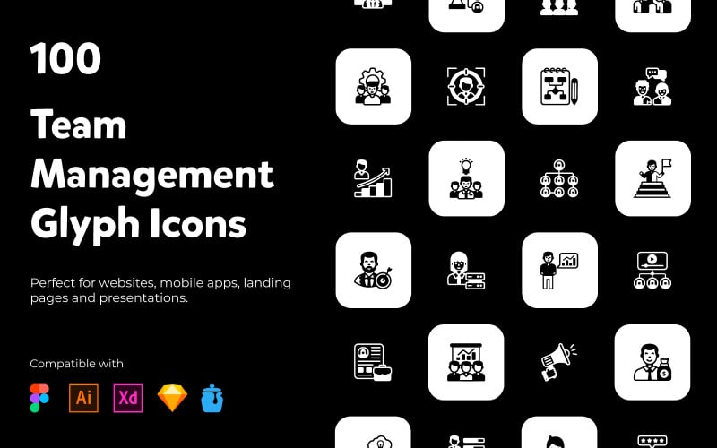 100 solide Symbole für das Teammanagement