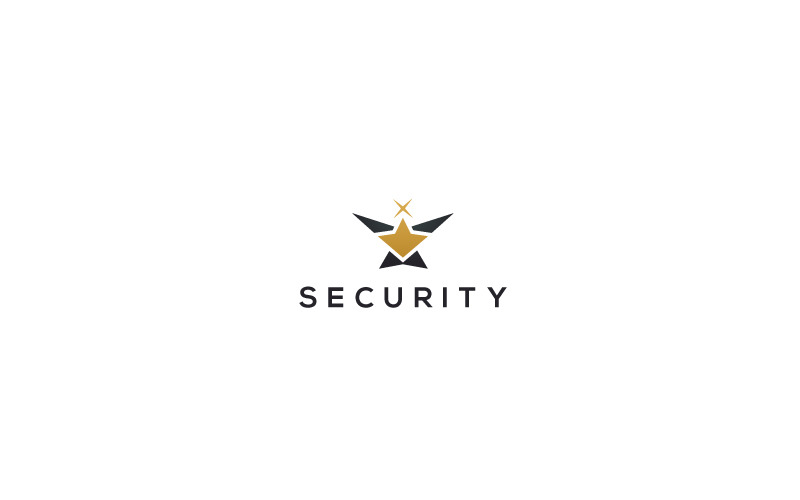 Güvenlik Yıldızı Sabit Tasarım Logo şablonu