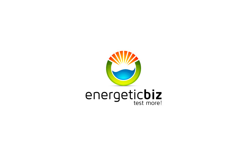 Energieke Biz Logo ontwerpsjabloon