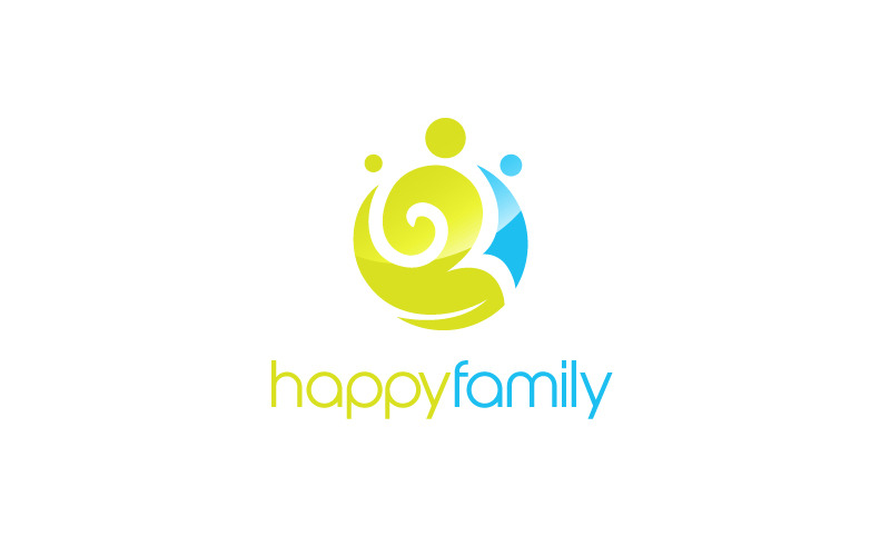 Happy-Family-Logo-Design-Vorlage