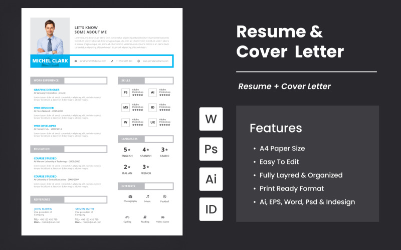 Creative Resume And Cover Letter Template - TemplateMonster