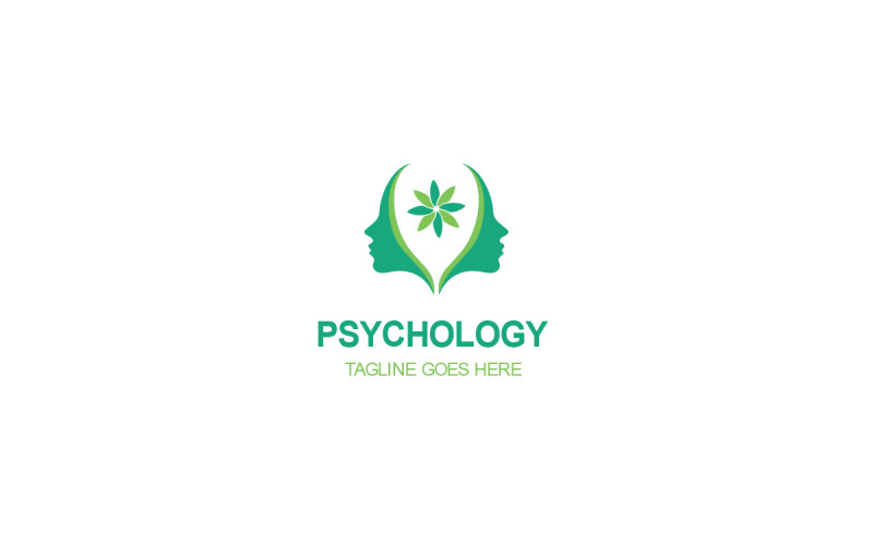 Logotipo de psicología, plantilla de diseño de logotipo