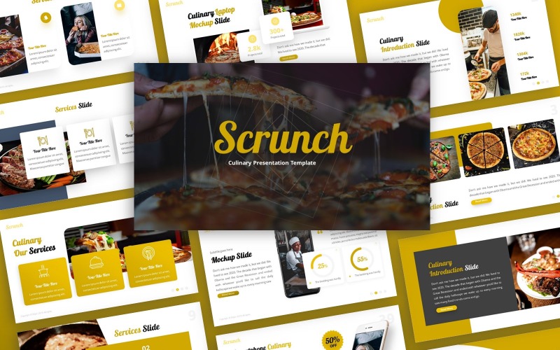 Scrunch – kulinářské víceúčelové PowerPointTemplate