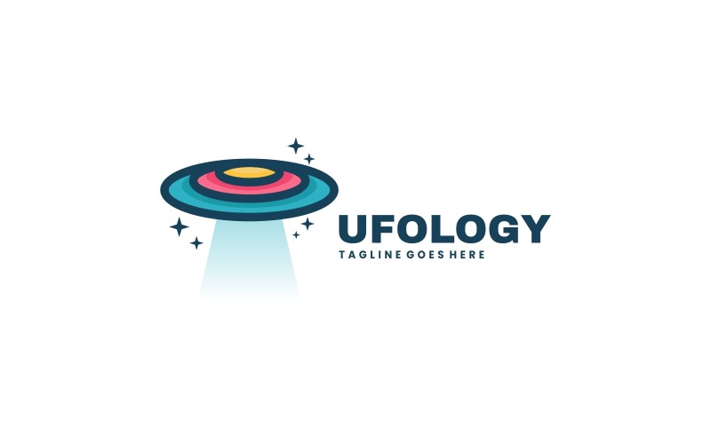 Logo de mascotte de couleur d'ufologie