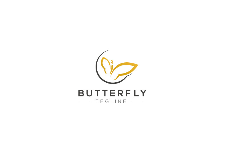 Modello di progettazione logo farfalla