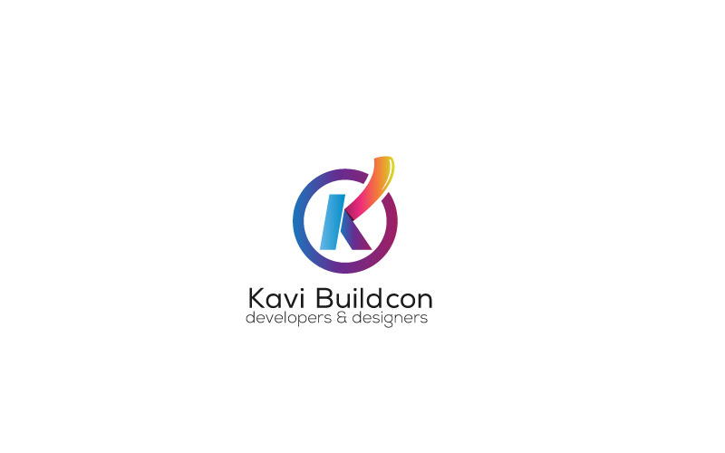 Bokstaven K logotyp designmall