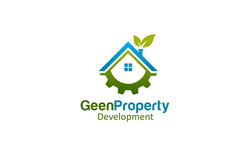 Design de logotipo de propriedade verde