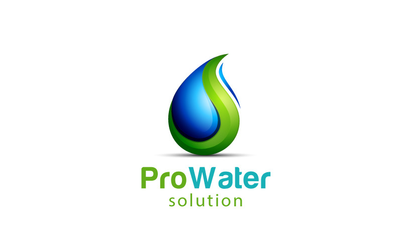 Projektowanie logo kropli zielonej wody