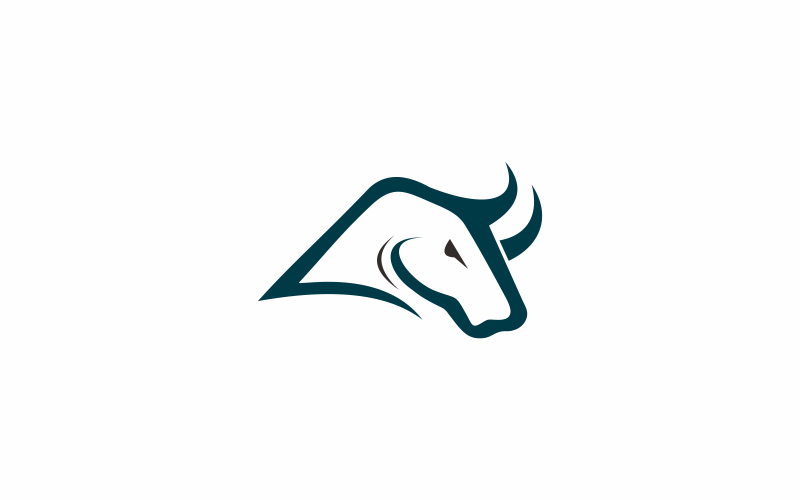 bir boğa logo şablonu harfi