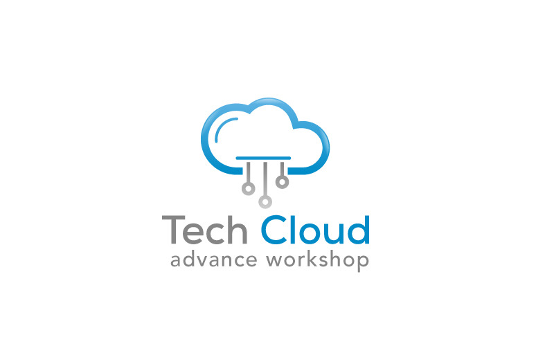 Digital Cloud Logo Design Template #234349 - TemplateMonster