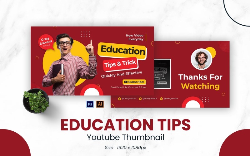 Miniatura do Youtube com dicas de educação