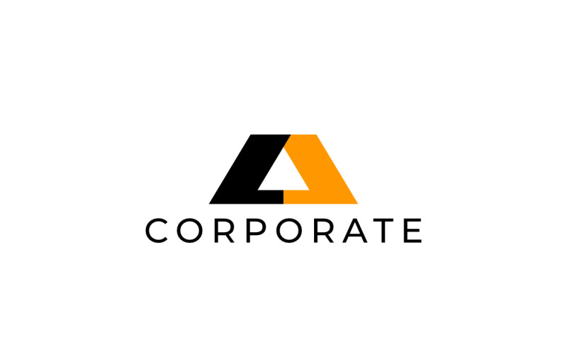 Monograma Letra L Seta Negativa Logo