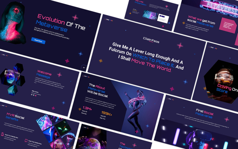 社交媒体元界谷歌幻灯片演示