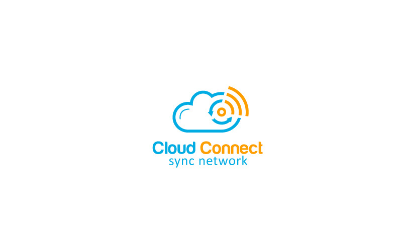 Designvorlage für das Cloud Connect-Logo