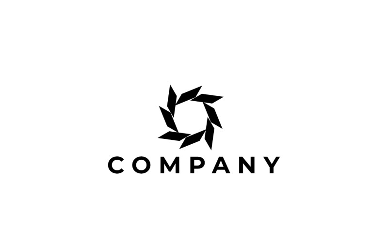 Dynamic Corporate Abstract Flat Design Logo