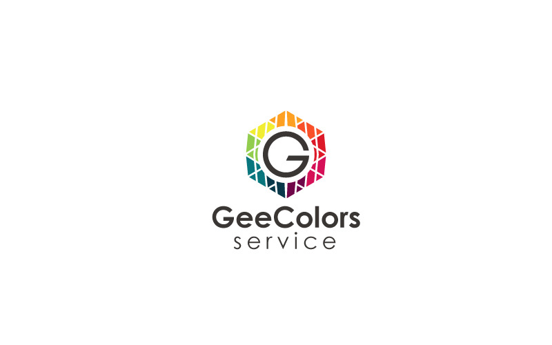Färg G bokstav logotyp designmall