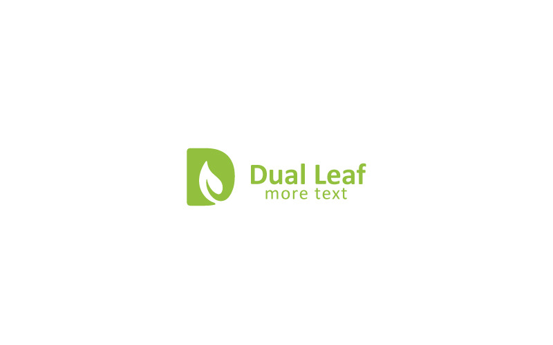 Leaf bokstaven D logotyp designmall