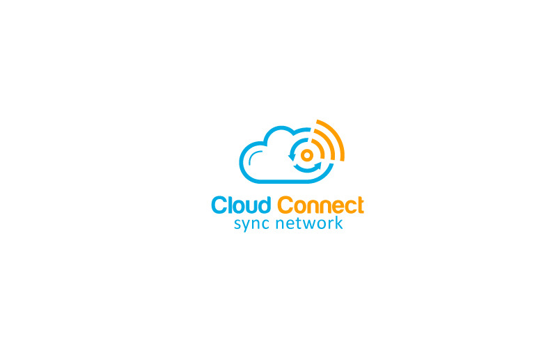 Modèle de conception de logo Cloud Connect