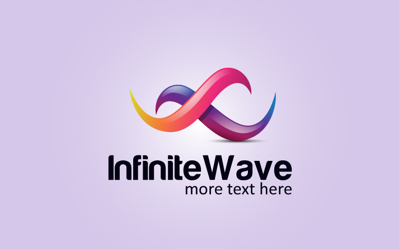 Plantilla de diseño de logotipo de onda infinita