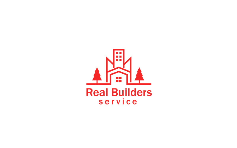 Real Builders-Logo-Design-Vorlage