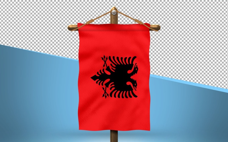Albanie Hang Flag Design Background