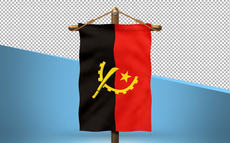 Angola Visí Vlajka Design Pozadí