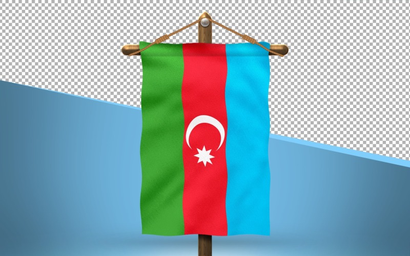 Ázerbájdžán Visí Vlajka Design Pozadí