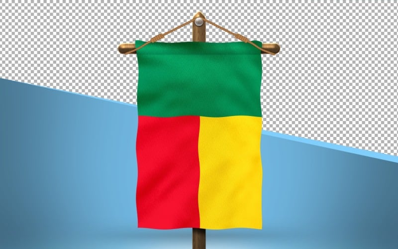 Benin Hang Vlag Ontwerp Achtergrond
