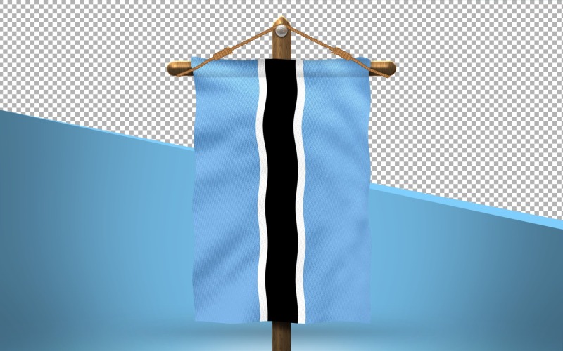 Botswana Hang Flag Design Bakgrund