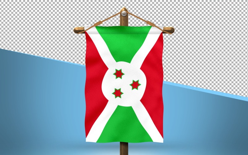 Burundi Visí Vlajka Design Pozadí