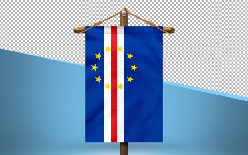 Cabo Verde Hang Vlag Ontwerp Achtergrond
