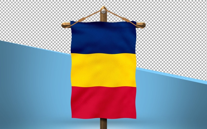 Чад повесить флаг дизайн фона