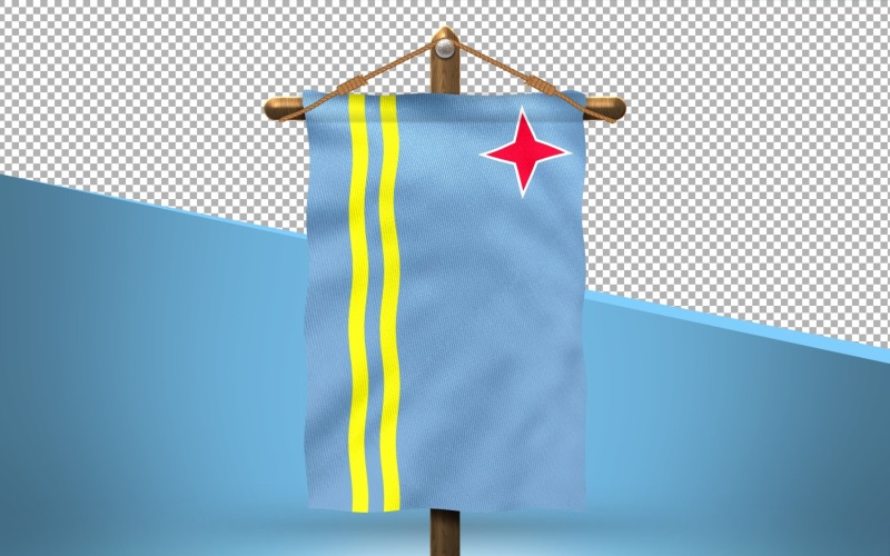 Flaga Aruba powiesić w tle
