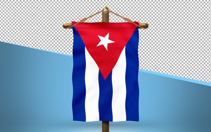 Fondo de diseño de bandera colgante de Cuba