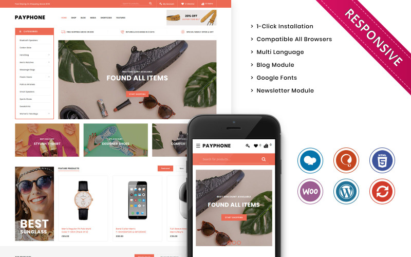 Payphone - The Mega Store Woocommerce 响应式主题