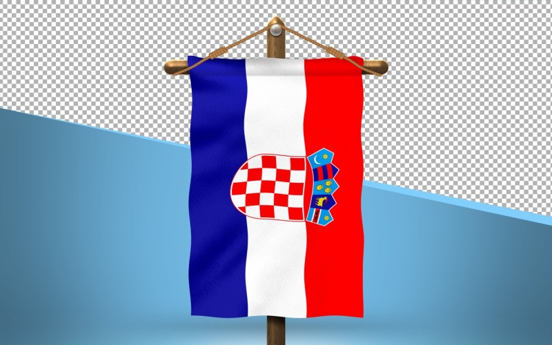 Plano de fundo do design da bandeira pendurada da Croácia