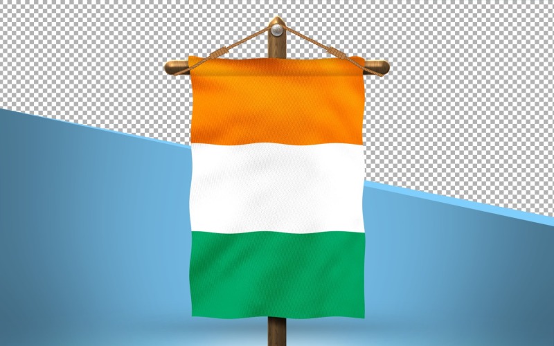 Pobřeží slonoviny viset pozadí návrhu vlajky