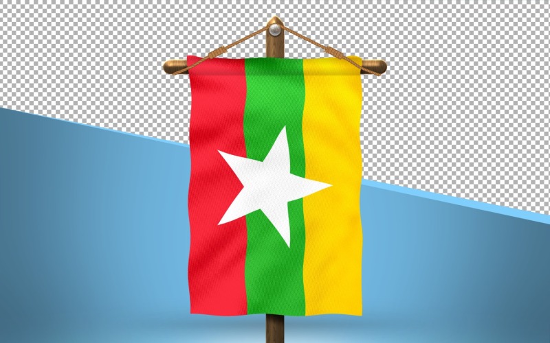 Sfondo di design della bandiera di caduta della Birmania