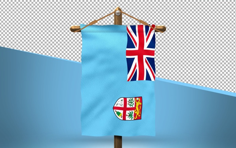 Fiji appendere bandiera design sfondo