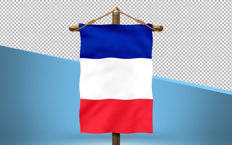 Fondo de diseño de bandera colgante de Francia